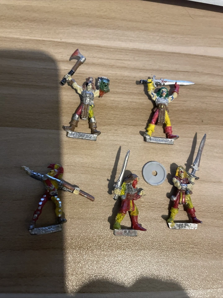 Warhammer Citadel Metal WOOD ELF Champions And Wardancers 1987 - Image 4 of 4