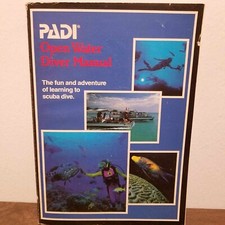 Padi Open Water Diver Manual 1990-1994 With Plastic Dive Planner Scuba Dive Book