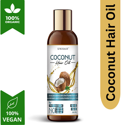 UNISAIF Coconut Hair Oil 100ml Extra Virgin   Hair Growth, Shine, Hair fall Care
