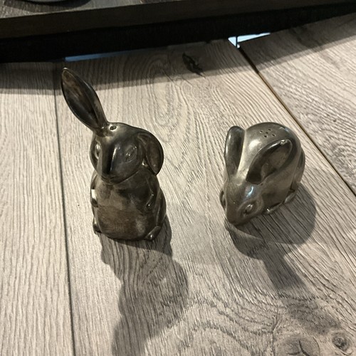 Vintage Godinger Silver Plated Rabbit Salt & Pepper Shakers Set | eBay
