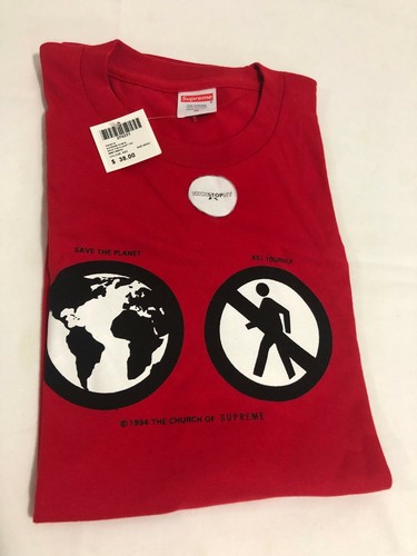Supreme FW19 Save The Planet Tee Red 