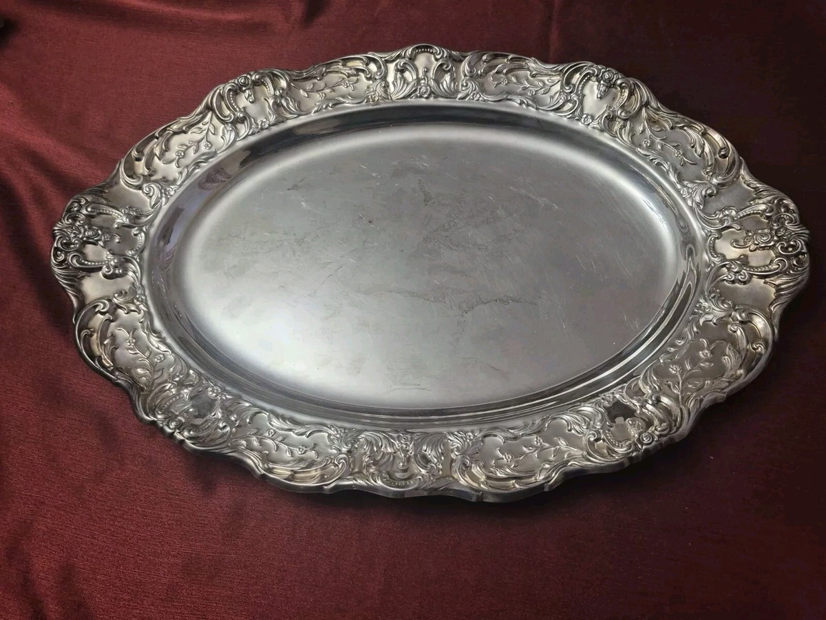 Grand Victorian By Wallace Silver Plate Oval Serving Tray Model