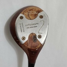 Vintage Strata-Bloc Denny Shute Autograph 2 Wood Leather Grip