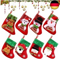 Wellxunk Weihnachtsstrumpf 8 StüCk Nikolausstrumpf Set,Nikolausstrumpf HäNgende