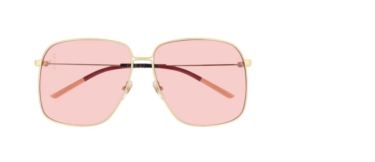Gucci gold and pink square glasses 2025