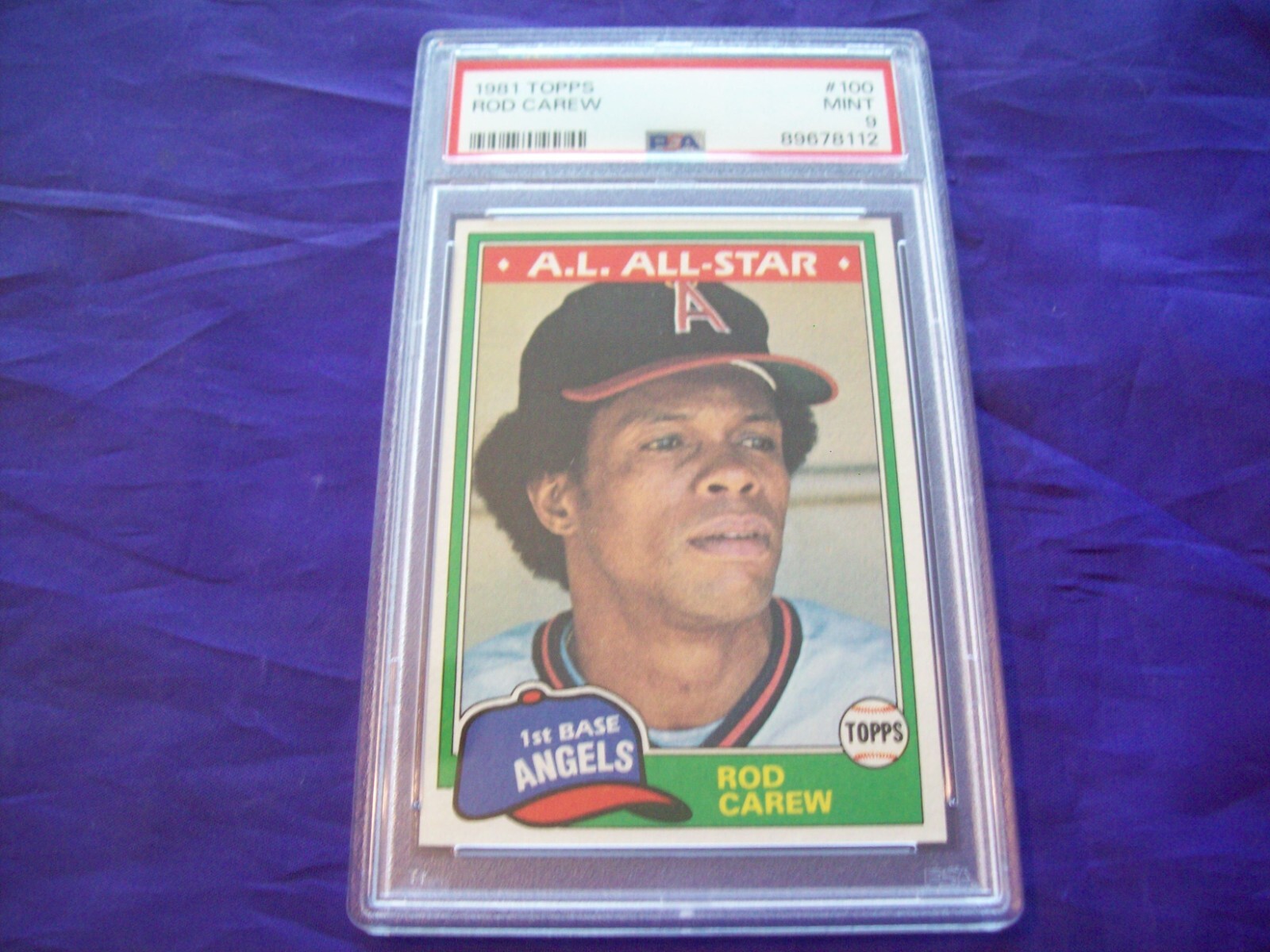 1981 TOPPS #100 ROD CAREW PSA 9