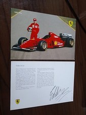 EDDIE IRVINE SCUDERIA FERRARI F310 1996 -CARD UFFICIALE  POSTCARD  1074/96
