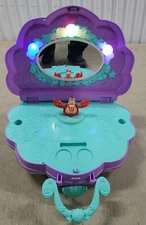 Disney Princess Ariel Vanity Shell Tabletop Vanity Play Purple Teal Lights Sound