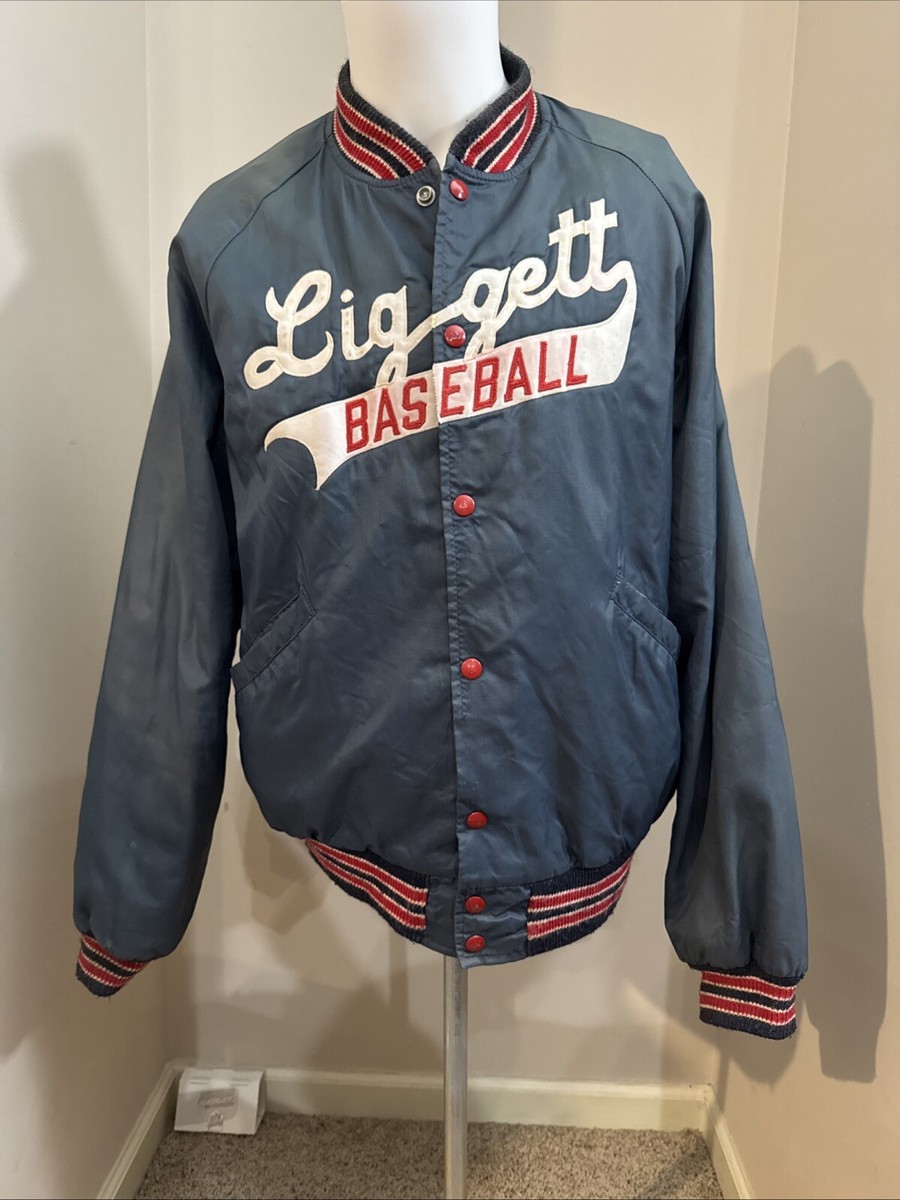 Vintage Butwin Faded Varsity Jacket Liggett Baseball Sz L College