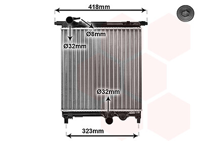 VAN Wezel 58002325 KüHler, MotorküHlung For Seat Skoda VW-image