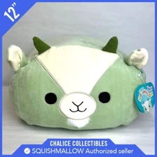Squishmallows Kellytoy Easter Plush Stackable Palmer the Green Goat 12" NWT