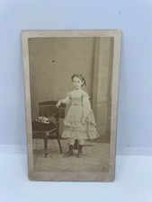 ANCIENNE CDV PHOTO HERMAGOTTI TANNERIES PERPIGNAN 66 PETITE FILLE PLEIN-PIED