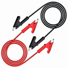 Alligator Clip Leads with Wires,Electrical Test Leads,Heavy Duty 12 Gauge Jum...