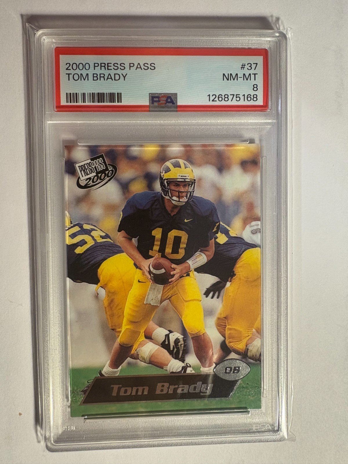 2000 Press Pass Tom Brady PSA 8