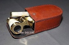 Antique French Mother of Pearl  Brass Opera Glasses Working Binoculars Gift