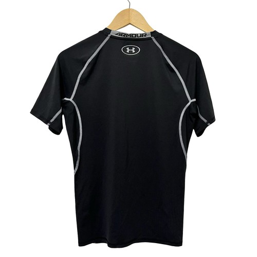 Under Armour HeatGear Compression T-Shirt Size L Black Athletic Gym Men's - Picture 2 of 6