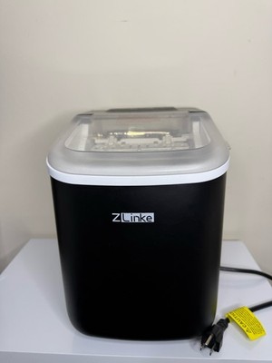 Zlinke GSN-Z6Y1 Countertop Ice Maker Black/White 115V Portable 25+lb