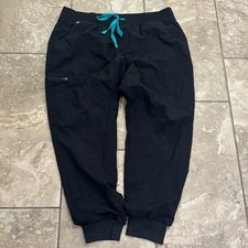 FIGS Zamora Jogger Scrub Pants Black XL Technical Collection W23SW2005 Womens