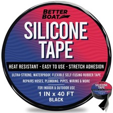 Black Heavy Duty Silicone Tape, Self-Fusing Rubber Hose and Plumbing Water Pi...