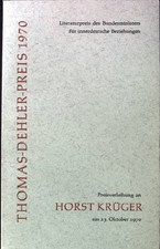Thomas-Dehler-Preis 1970: Preisverleihung an Horst Krüger am 23. Oktober 1970 Bu