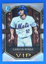 2025 Bowman Carson Benge #VIP-17 BASEBALL CARD New York Mets Prospects