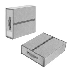 2PCS Bed Sheet Closet Organizers and Storage, Sturdy Foldable Storage Containers