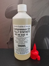 fully synthetic ISO 46 SAE 15 compressor oil suitable for bambi and clarke 500ml