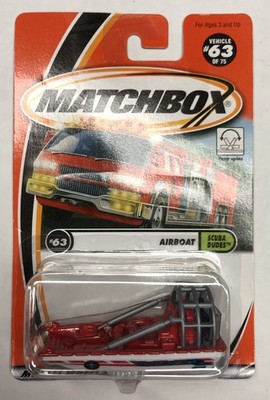 Matchbox #63 Airboat - Scuba Dudes - Swamp Boat -  NEW