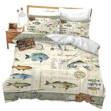 Bedding Set - Duvet Cover Twin Full Queen Size Comforter Cover King Fishing