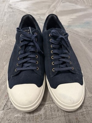 Cole Haan Grand Series Shoes Mens 11 Blue Suede Lace Up Low Top Casual Sneaker