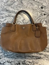 PRADA Womens Medium Brown Leather Shoulder Ba...