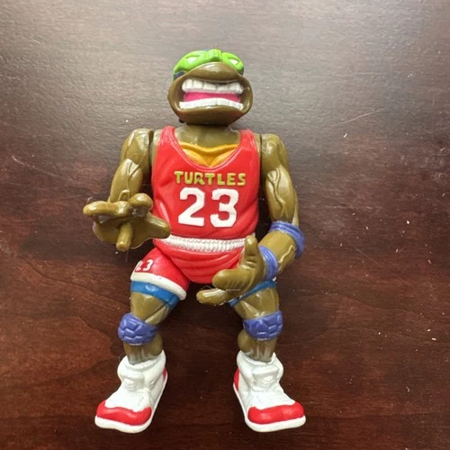 TMNT Slam Dunkin’ Don 1991 Playmates Teenage Mutant Ninja Turtles Figure Vintage