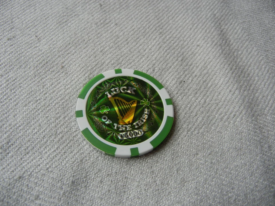 Poker Chips,Glück,Spiel Luck of the Irish,Dublin,Irland,Kult,Souvenir,500 Einlag - Bild 1 von 1