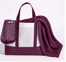 Tote 2 Piece Set Matching throw Blanket Trave...