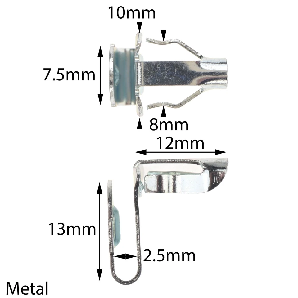 Clips de retención de panel de puerta de 70 piezas para VW Super / Beetle Bug Ghia y T3 1949-79 T1 Foto 2 de 4
