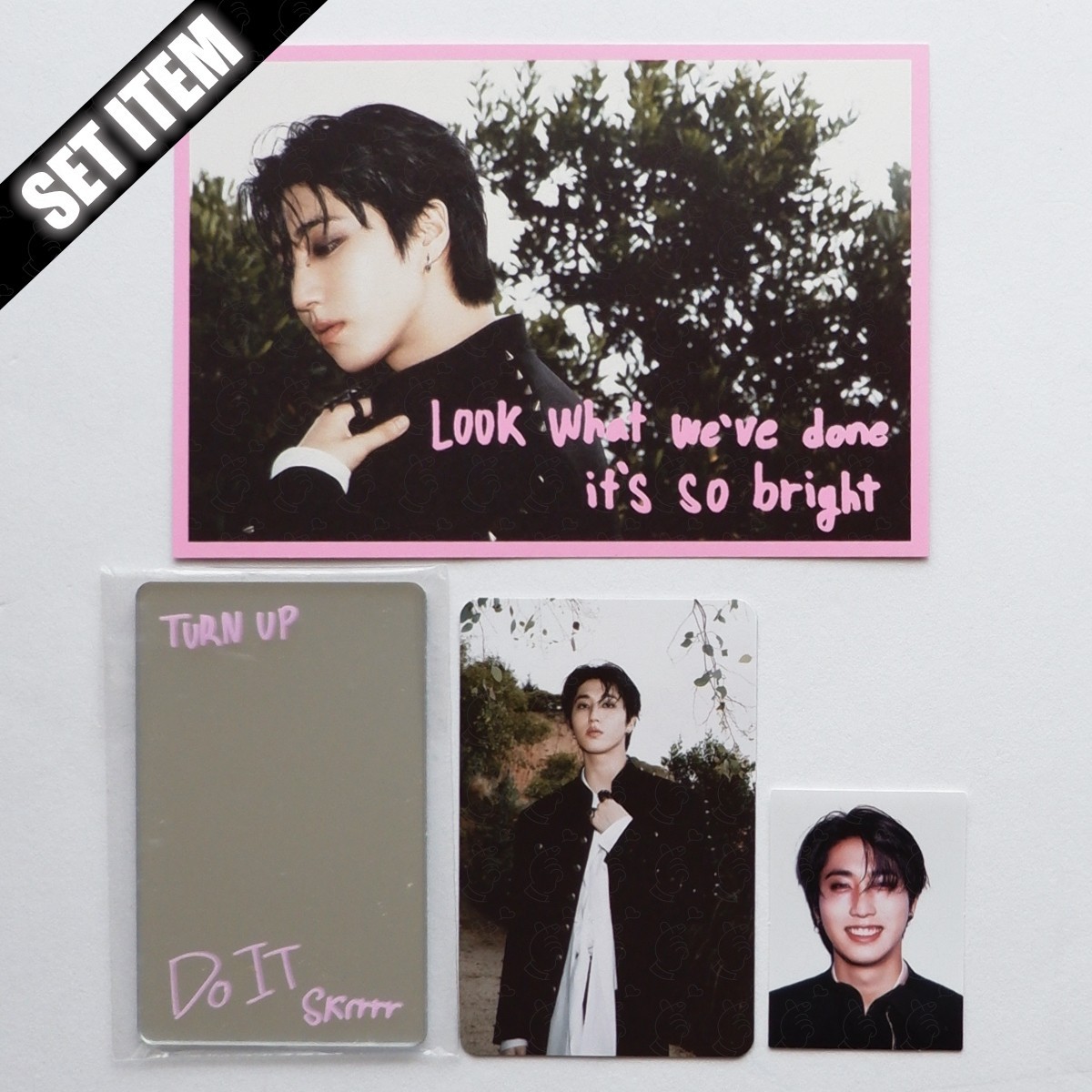 HAN Stray kids SKZ IT TAPE DO IT Mirror with Photocard ID Sticker