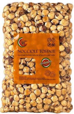 Italienische natürliche geröstete Haselnüsse (1Kg) - ungesalzen | blanchiert | gentechnikfrei | aus