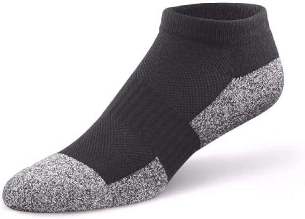 Dr. Comfort No Show Diabetic Socks-Soft & Comfortable-Unisex, Small, Black