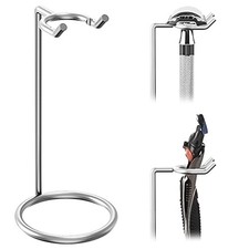 Linkidea Stainless Steel Safety Razor Stand, Polished Chrome Travel Shaving