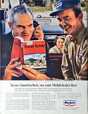 Mobil Travel Guide Gas Station Car Dealer mobil dealer-1965 Vintage Print Ad