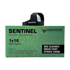 Swampfox Sentinel 3MOA 1x16mm Green Dot Sight Automatic SNL00116-GD For RMSc New