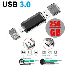 256GB USB 3.0 Type C Flash Drives Stick Dual Thumb Memory Stick U Disk For MAC