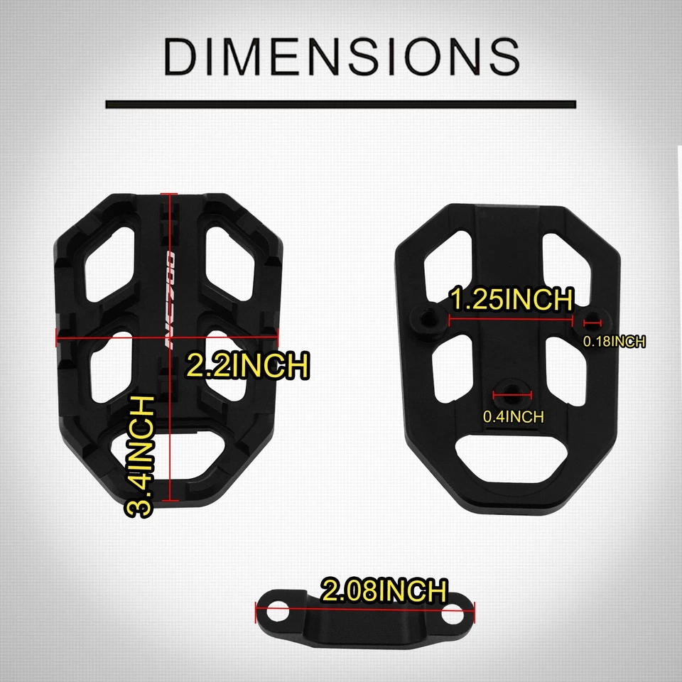 Алюминиевые широкие ножные педальные колодки в нормандском стиле для мотоциклов Honda NC700 2012-2018 годов выпуска - Изображение 3 из 4