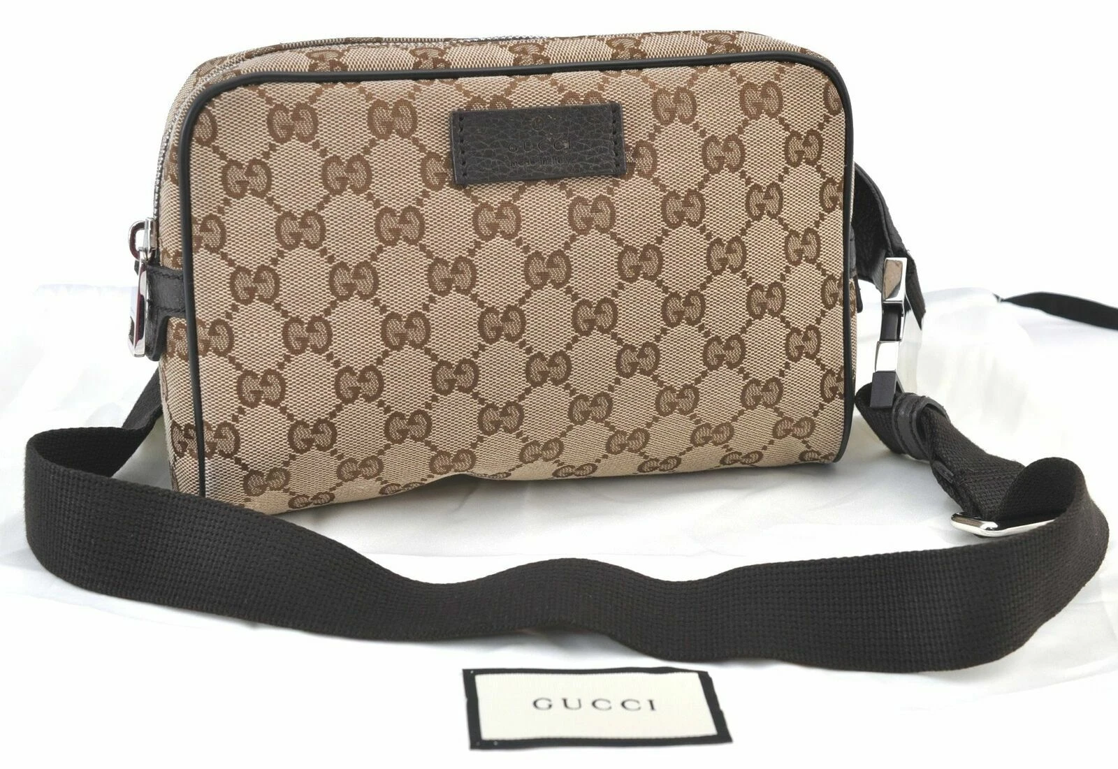 GUCCI 449174 Sac Grand Body Sac Ceinture Unisexe NEUF Marron