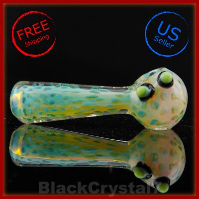 5'' Handmade Thick Trident Ocean Green Bubble Tobacco Smoking Bowl Glass Pipes