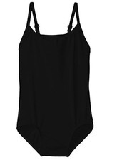 Danskin Girl's Medium 8-10 Black Nylon Adjustable Strap Camisole Leotard