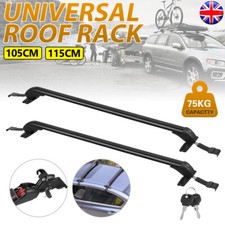 Universal Lockable Aluminium Car Roof Rack Bars No Rail Anti Theft Carrier UK