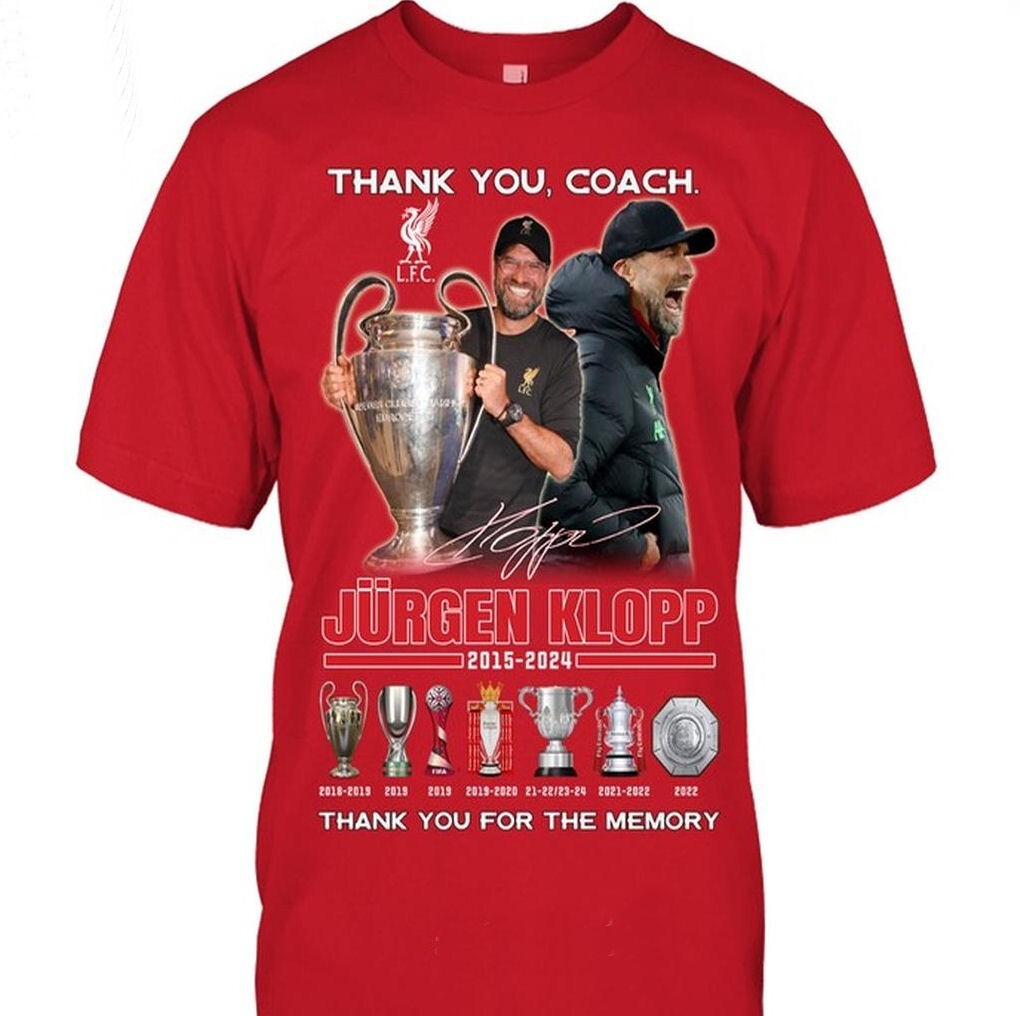 Jurgen Klopp Thank You for the Memories LFC Liverpool 2015-2024 T