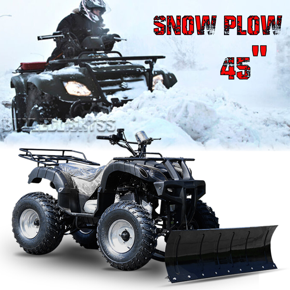 Fit Polaris Sportsman 335/400/450/500 Steel Blade ATV UTV 45" Snow Plow