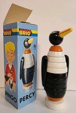 Vintage Brio Percy Pingo Penguin stackable wood toy 1950's